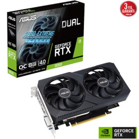 Resim Asus Dual RTX 3050 128 Bit GDDR6 8 GB Ekran Kartı 