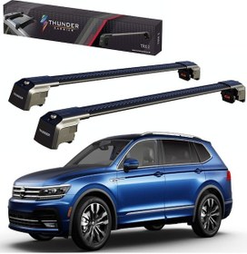 Resim Volkswagen Tıguan 5n 2007-2016 Trx2 Carrier Kilitli Ara Atkı Taşıyıcı Tavan Barı Siyah 