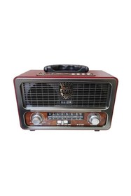 Resim Cadence M 111bt Nostaljik Ahşap Retro Fm Radyo Usb Sd Bluetooth Hoparlör 