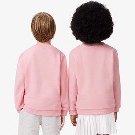 Resim Lacoste Çocuk Baskılı Pembe Sweatshirt 