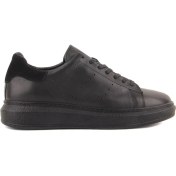 Resim Saillaker’s Sail Lakers - Siyah Deri Bağcıklı Erkek Sneaker 
