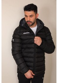 Resim Diadora Asos - Siyah Erkek Şişme Mont - Asossiyah Siyah 