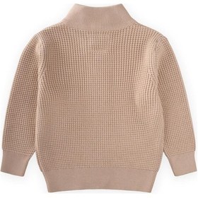 Resim Selanik Fermuarlı Triko Hırka 2-11 Yaş Bej Bej 