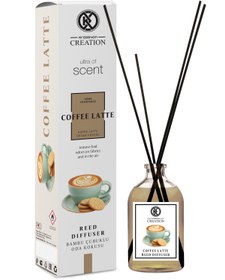 Resim KREASYON Reed Diffuser Bambu Çubuklu Oda Kokusu 115 Ml Coffee Latte 