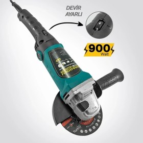 Resim Devir Ayarlı Taşlama Makinesi, 115 mm Disk, 2 Adet Disk Hediye, Taşlama ve Hafif Kullanıma Uygun 