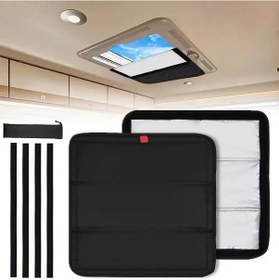 Resim Chuangyinshop Magnetic Rv Blackout Perde Black Foldable Waterproof Dustproof Araç Güneşlik Siyah 