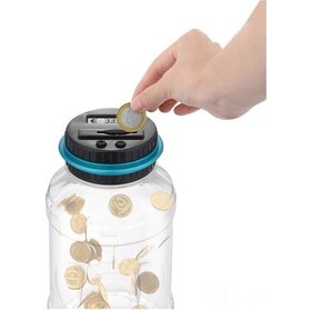 Resim Dianziye Transparan Abs Euro Para Birikim Kutusu - Lcd Ekranlı Otomatik Sayım, 2.5l Hacimli, Kolay Erişim Açık Ağızlı 1 Adet 