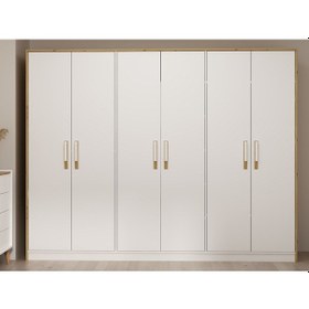 Resim Mitra 6 Kapaklı Dolap - Beyaz/artisan Çok Renkli 