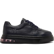 Resim Derimod Erkek Lacivert Bağcıklı Kalın Tabanlı Deri Sneaker,Kışlık Spor Ayakkabı 25WFD642018 