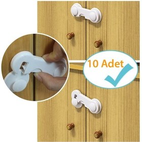 Resim Evokids Çift Kapaklı Dolap Kilidi (10 Adet) Çok Renkli 
