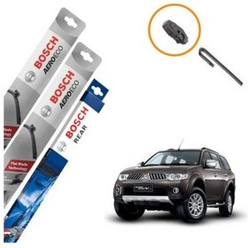 Resim Mitsubishi Pajero Muz Silecek Ön Arka Bosch Aeroeco 2009-2015 