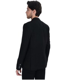 Resim Cengiz İnler Kırlangıç Yaka Yün Karışımı Slim Erkek Ceket 001 