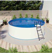 Resim Sermed Havuz Yüzme Havuzu Bora Silver Set Zemin Üstü 2.5 Metre H:90 Cm 