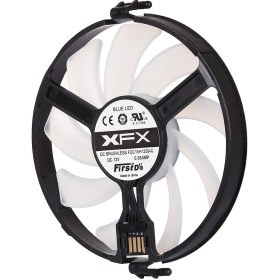 Resim Sones Gpu Soğutucu Grafik Kartı Fanı Vga Kartları Üfleyici Soğutucu Xfx Rx470 Rx480 İçin Mavi Işıklı 