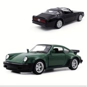 Resim Simülasyon 1:36 Ölçekli Altın Vintage Porsche 911 Turbo ve Pontiac Firebird Spor Araba Modeli Çocuk Oyuncak Araba Süsü İnert Araba Erkek Oyuncak Doğum Günü Hediyesi için Kış 