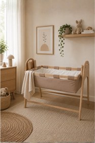Resim BebeK on For BABYSWING Sallanır Anne Yanı Beşik | 0-1 Yaş | %100 Mdf Ahşap 