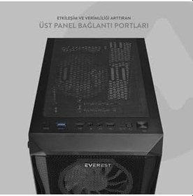 Resim Gaman 4X Rgb Fanlı Gaming Bilgisayar Kasası - Yüksek Hava Akışı, Modern Tasarım, Sessiz Fan 