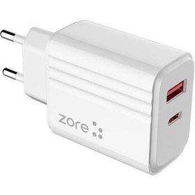 Resim Teknocep Play Serisi Pl06 Type-c 2in1 Seyahat Şarj Aleti 20w - Beyaz Beyaz 