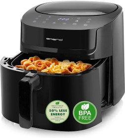 Resim Emerio Dev dijital sıcak hava fritözü, TOP AirFryer, ilave yağ olmadan kızartma, 7,2 litre 