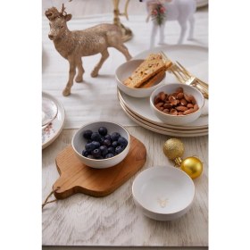 Resim Hepta Collection Kütahya Porselen Bone 4 Parça 10 Santimetre Kase Seti 