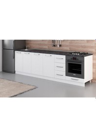Resim Minar 275 Cm Mutfak Dolabı Beyaz 275-B3-Alt Modül Beyaz 