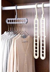 Resim Sihirli Elbise Askısı 9 Gözlü Akıllı Askı Sihirli Askılık Karışık 