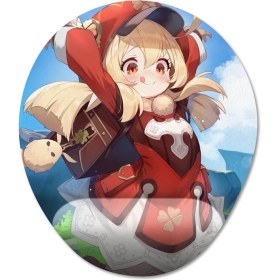 Resim Pixxa Klee - Genshin Impact Bilek Destekli Mousepad Model - 3 Oval 