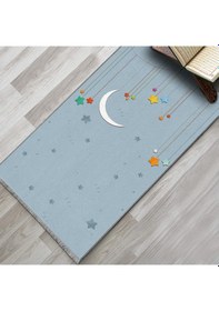 Resim Evaşk Çocuk Seccadesi Namazlık Dokuma Halı Kaymaz Seccade 