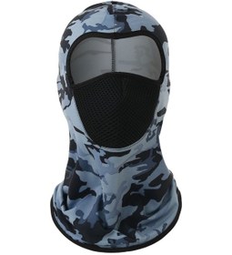 Resim Butu Nefes Alabilir Örgü Güneş Korumalı Boyun Körüğü Açık Gri Kamuflaj 