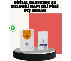 Resim Zero Land Mllzngzr Wireless Kapı Zili Pratik ve Zahmetsiz Günlük Kullanım 