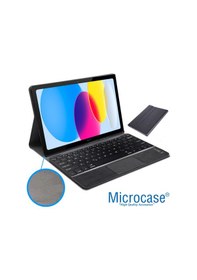 Resim Apple Uyumlu iPad 10.9 2022 10.Gen Bluetooth Touchpad Klavye+Mouse+Kılıf BKK7 