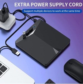 Resim Monozone Harici CD DVD Rom Yazıcı Okuyucu Type-C USB 3.0 HUB Çoğaltıcı TF SD Kart Okuyucu PC Laptop 