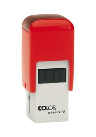 Resim Colop Q12 Kare Kırmızı Kasa Siyah Keçe - 12 x 12 MM 