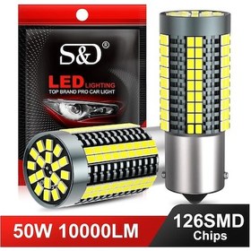 Resim Kırmızı 2 Adet Süper Parlak 50 W 1156 Ba15s P21w Bau15s Py21w 7440 W21w P21/5 W 1157 Bay15d T20 7443 W21/5 W Led Ampul 55763325 