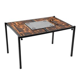 Resim Katlanabilir Mangal Masa - Krom Izgaralı - 100cm*70cm*65cm 