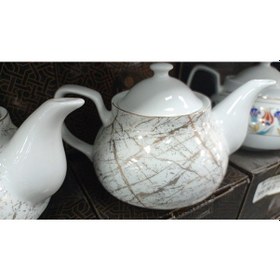 Resim Konak Alışveriş Yaldız Çizgili Demlik Çok Renkli 