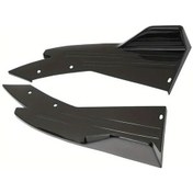 Resim Meridiangoods Karbon Fiber Spoiler Siyah Abs Spoiler Stabilite Ve Stil Çoğu Araç İçin 