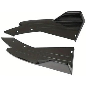 Resim Meridiangoods Karbon Fiber Spoiler Siyah Abs Spoiler Stabilite Ve Stil Çoğu Araç İçin 