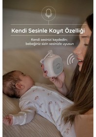 Resim Plus 33 Sesli Ağlama Sensörlü Beyaz Gürültü Cihazı Bebek Uyku Arkadaşı Ayıcık Pembe 