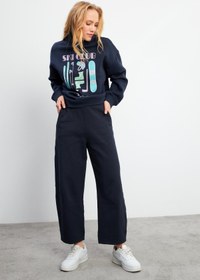 Resim Kadın Kolly Slouchy Şalvar Jogging Pantolon - Navy - NAVY / XS / 25 