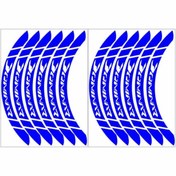 Resim Genel Markalar REFLEKTÖR MAVİ DOMİNAR UYUMLU GENİŞ 1 SET JANT ŞERİDİ 