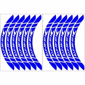 Resim Genel Markalar REFLEKTÖR MAVİ DOMİNAR UYUMLU GENİŞ 1 SET JANT ŞERİDİ 