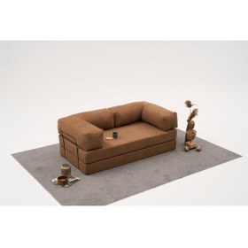 Resim Vivense COMFORT SERİSİ YATAKLI ÜÇLÜ MODÜL, KAHVE 