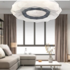 Resim Paris Tekli Beyaz 3 Renkli 37 Watt Ledli Modern Oturma Odası, Koridor, Salon Led Avize Diğer 