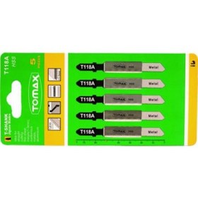 Resim Tomax Dekupaj Dekopaj Testere Bıçağı Ağzı Metal T118-A 5 Li N11.331 