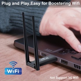 Resim Kablosuz Wifi Sinyal Yükseltici, 300Mbps 2.4G Taşınabilir Sinyal Yükseltici Tekrarlayıcı, USB Güçlü WiFi Hotspot Genişletici Bilgisayar Ofis İçin İç Mekan 
