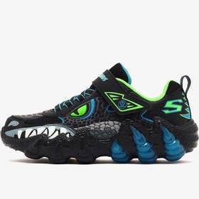 Resim Skechers Skechosaurus Lights BC Erkek Çocuk Siyah Spor Ayakkabı 