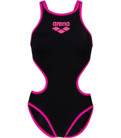 Resim Arena One Bıglogo Kadın Yüzücü Mayosu 001198591 Pembe - Siyah 
