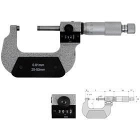 Resim Genel Markalar 25-50mm NUMARATÖRLÜ MİKROMETRE 