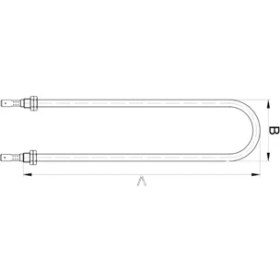 Resim Parmis 50 cm U Tipi Düz Benmari Rezistansı | 2000W 220V Crnı 